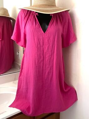 OLD NAVY Woman dress size Medium pink cotton sundress size 8